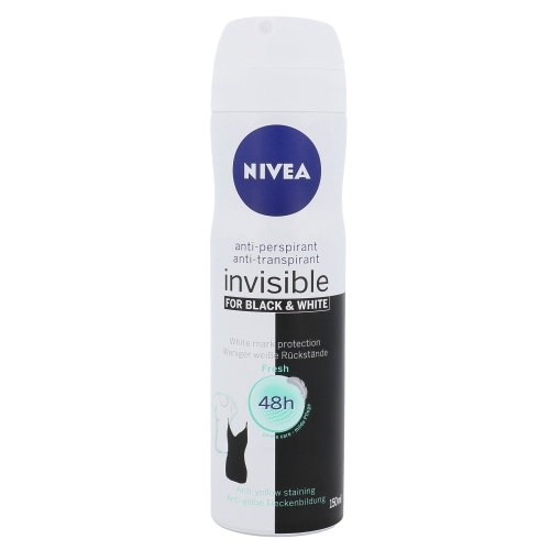Nivea Invisible For Black & White 48h Antiperspirant 150ml Alcohol Free (Deo Spray)