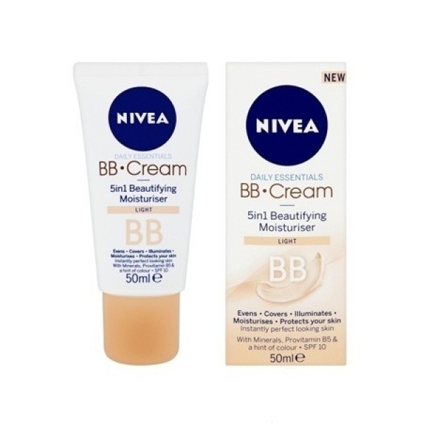 Nivea Bb Cream 5in1 Beautifying Moisturizer, Spf10 Bb Cream 50ml Light