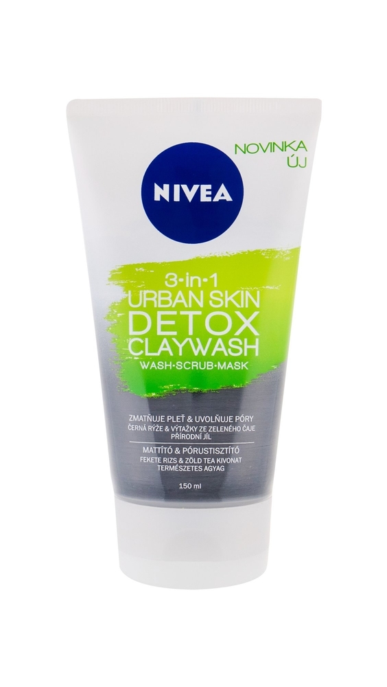 Nivea Urban Skin Detox Claywash 3-in-1 Cleansing Cream 150ml (All Skin Types)