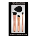 Makeup Revolution London Brushes Ultra Sculpt & Blend Collection Brush 1pc Combo: Cosmetic Brush For Powder 1 Piece + Cosmetic Brush For Blush 1 Piece + Cosmetic Brush For Eyeshadow 1 Piece + Makeup Sponge 1 Piece