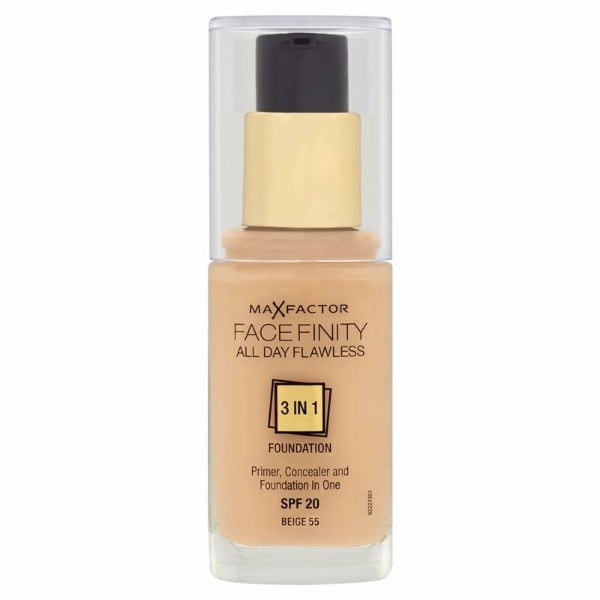 MAX FACTOR Facefinity All Day Flawless 3in1 Foundation SPF20 55 Beige 30ml