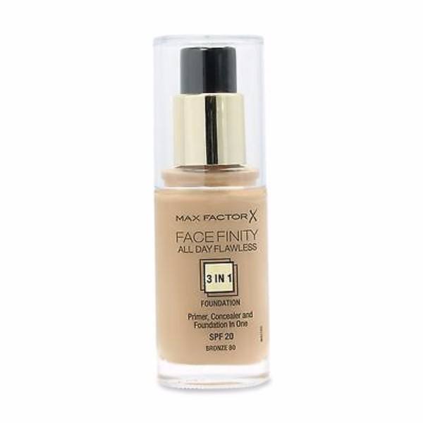 MAX FACTOR Facefinity All Day Flawless 3in1 Foundation SPF20 80 Bronze 30ml