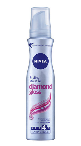 Nivea Diamond Gloss Care Hair Mousse 150ml (Extra Strong Fixation)