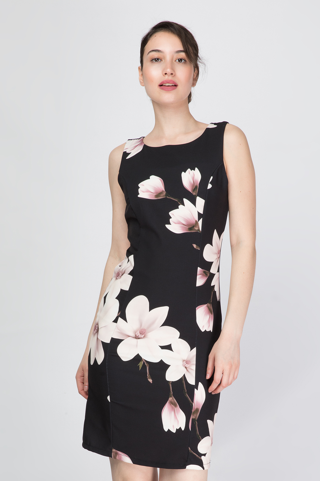 Φόρεμα Pencil με Λουλουδάτο Σχέδιο