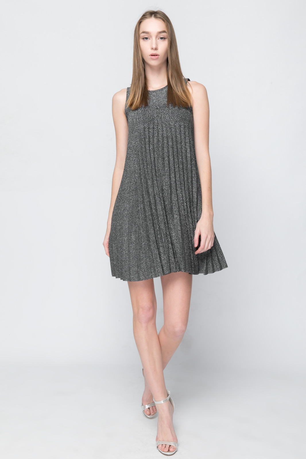 Φόρεμα Λούρεξ Α-Line - Silver