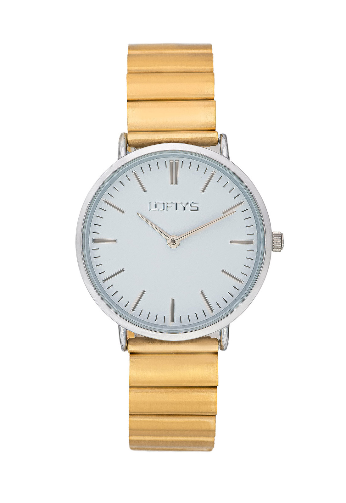 Ρολόι Loftys Corona Χρυσό Μπρασλέ Λευκό Καντράν Y2016-10