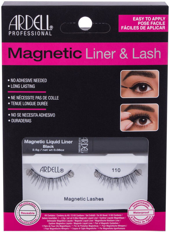 Ardell Magnetic Liner & Lash 110 False Eyelashes Black 1pc Combo: Magnetic Lashes 110 1 Pair + Magnetic Liquid Liner 2,5 G Black