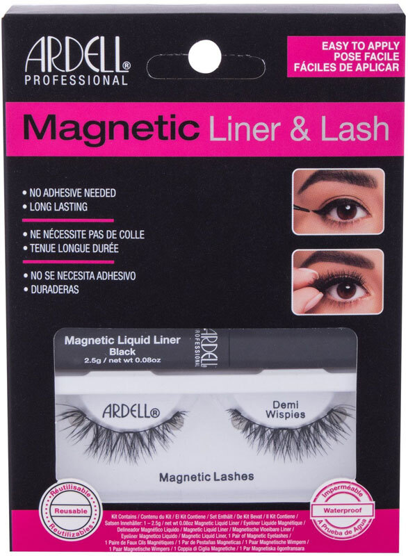Ardell Magnetic Liner & Lash Demi Wispies False Eyelashes Black 1pc Combo: Magnetic Lashes Demi Wispies 1 Pair + Magnetic Liquid Liner 2,5 G Black