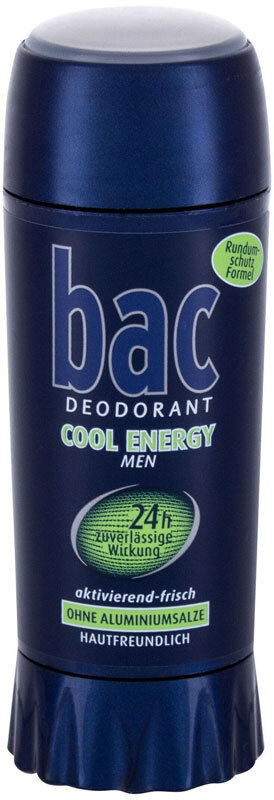 Bac Cool Energy Deodorant 40ml (Deostick - Aluminium Free)