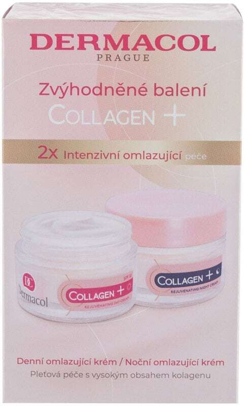 Dermacol Collagen+ SPF10 Day Cream 50ml Combo: Daily Collagen+ Rejuvenating SPF10 50 Ml + Night Collagen+ Rejuvenating 50 Ml (Wrinkles)