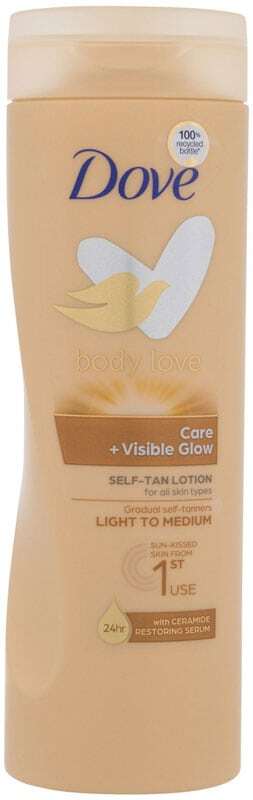 Dove Body Love Care + Visible Glow Self-Tan Lotion Self Tanning Product Light To Medium 400ml