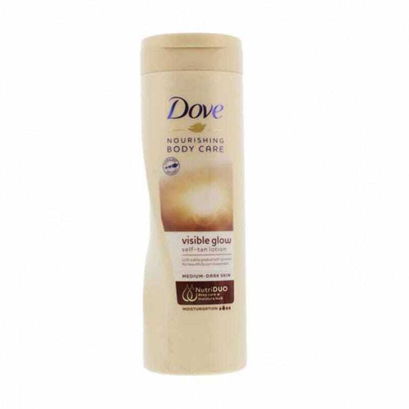 Dove Body Love Care + Visible Glow Self-Tan Lotion Self Tanning Product Medium To Dark 400ml