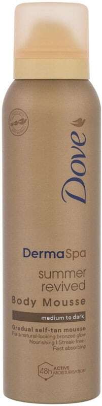 Dove Derma Spa Summer Revived Body Mousse Self Tanning Product Medium To Dark 150ml