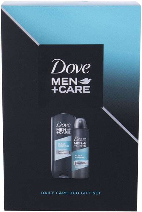 Dove Men + Care Clean Comfort Duo Gift Set Shower Gel 250ml Combo: Shower Gel 250 Ml + Antiperspirant 150 Ml