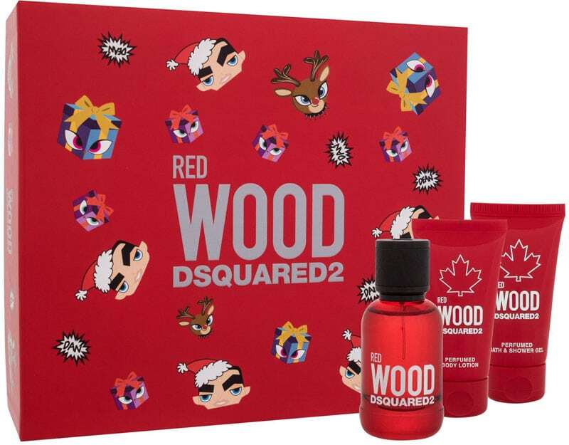 Dsquared2 Red Wood Eau de Toilette 50ml Combo: Edt 50 Ml + Shower Gel 50 Ml + Body Lotion 50 Ml