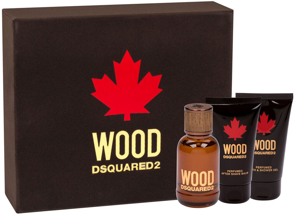 Dsquared2 Wood Eau de Toilette 50ml Combo: Edt 50 Ml + Aftershave Balm 50 Ml + Shower Gel 50 Ml