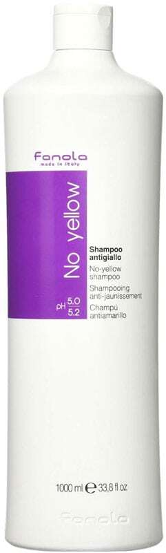 Fanola No Yellow Shampoo 1000ml (Blonde Hair - Highlighted Hair - Grey Hair)