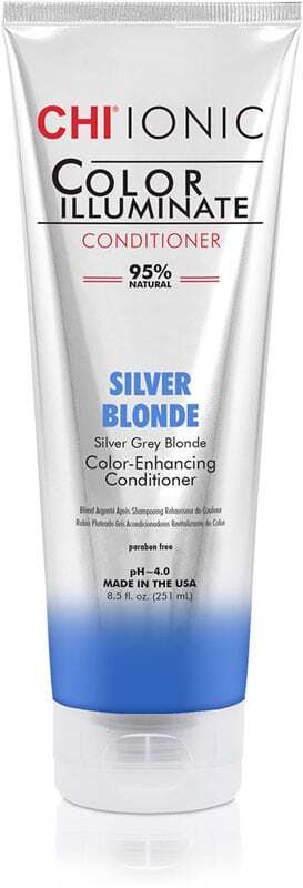 Farouk Systems CHI Ionic Color Illuminate Conditioner Silver Blonde 251ml (Colored Hair - Blonde Hair - Highlighted Hair)