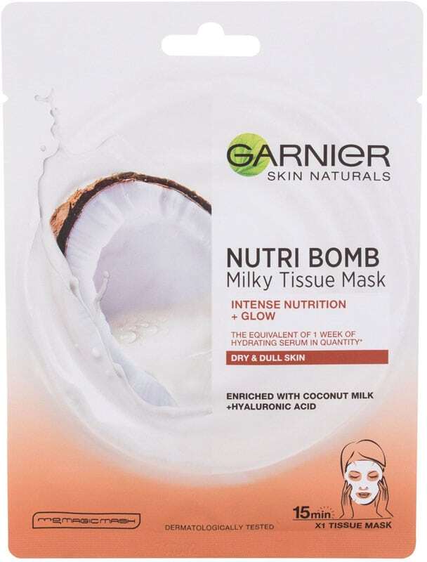 Garnier Skin Naturals Nutri Bomb Coconut + Hyaluronic Acid Face Mask 1pc (For All Ages)