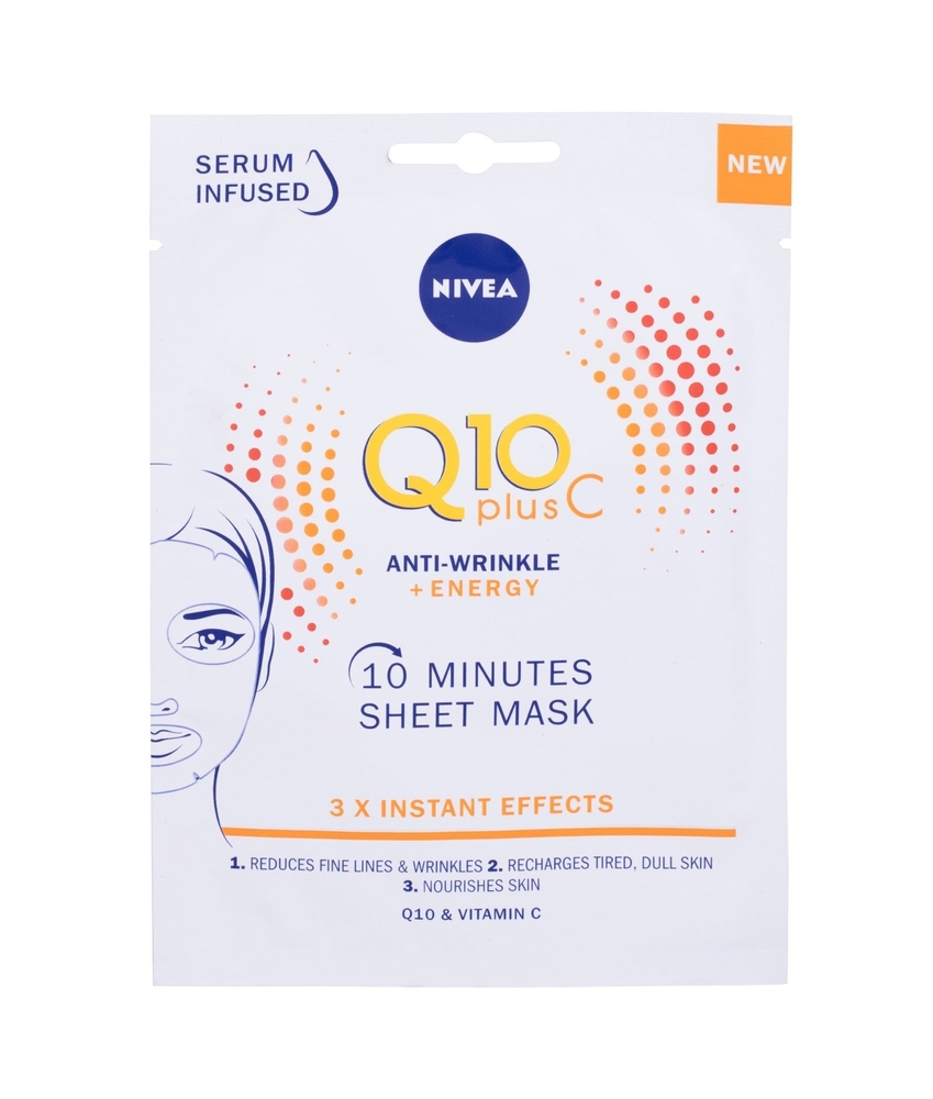 Nivea Q10 Plus C 10 Minutes Sheet Mask Face Mask 1pc (All Skin Types - For All Ages)