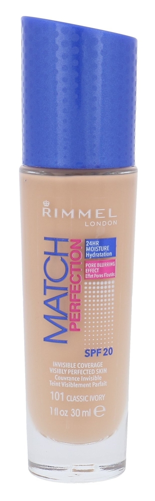 Rimmel London Match Perfection Spf20 Makeup 30ml 101 Classic Ivory