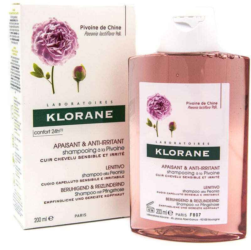 Klorane Peony Soothing & Anti-Irritating Shampoo 200ml (Sensitive Scalp)