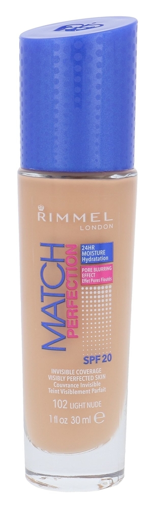 Rimmel London Match Perfection Spf20 Makeup 30ml 102 Light Nude