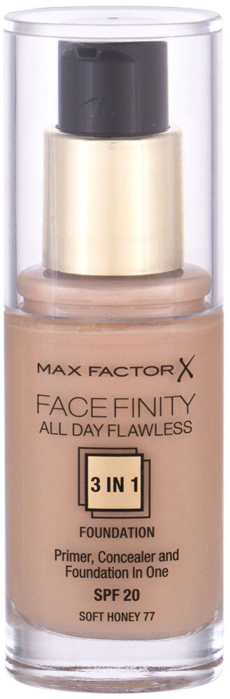 Max Factor Facefinity 3 in 1 SPF20 Makeup 77 Soft Honey 30ml