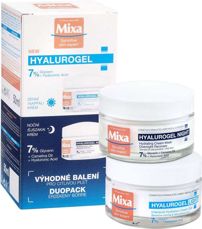 Mixa Hyalurogel Duo Day Cream 50ml Combo: Hyalurogel Light 50 Ml + Hyalurogel Night 50 Ml (For All Ages)