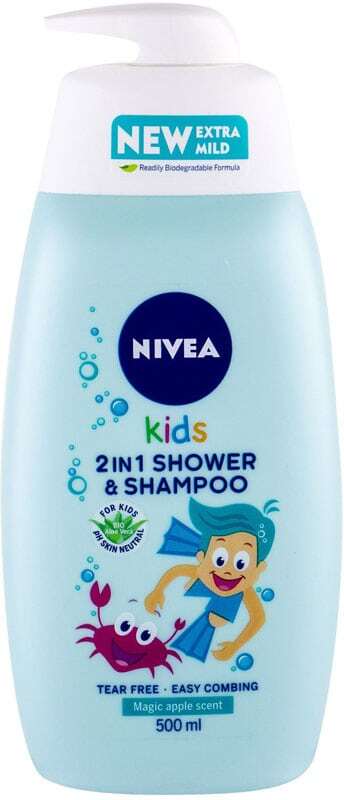 Nivea Kids 2in1 Shower & Shampoo Magic Apple Scent Shower Gel 500ml