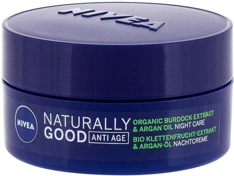 Nivea Naturally Good Organic Burdock Extract & Argan Oil Night Skin Cream 50ml (Wrinkles - Mature Skin)
