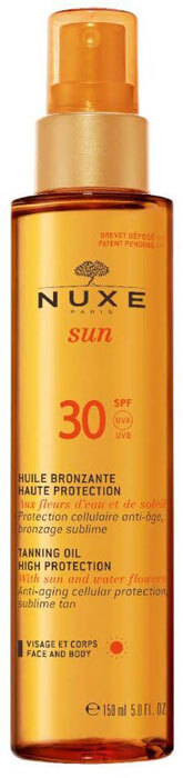 Nuxe Sun Tanning Oil SPF30 Sun Body Lotion 150ml (Waterproof)