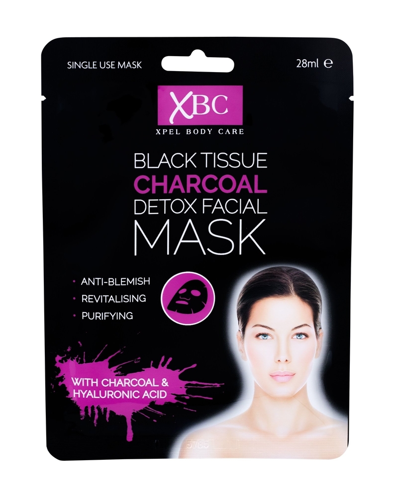 Xpel Body Care Black Tissue Charcoal Detox Facial Mask Face Mask 28ml (Oily - Mixed - For All Ages)