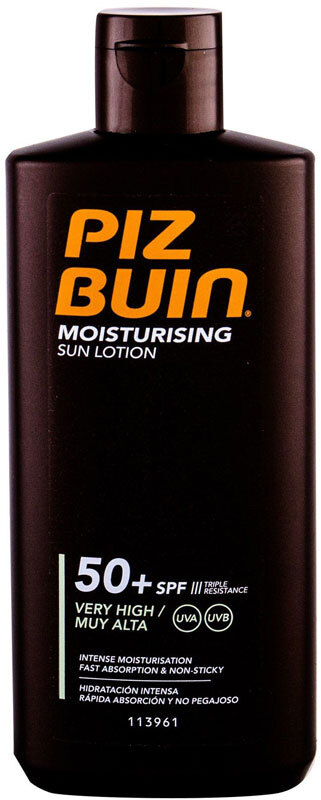 Piz Buin Moisturising Sun Lotion SPF50+ Sun Body Lotion 200ml (Waterproof)