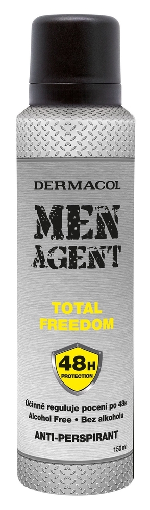 Dermacol Men Agent Total Freedom Antiperspirant 150ml Alcohol Free 48h (Deo Spray)