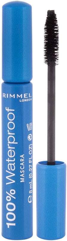 Rimmel London 100% Waterproof Mascara 001 Black Black 8ml (Waterproof)