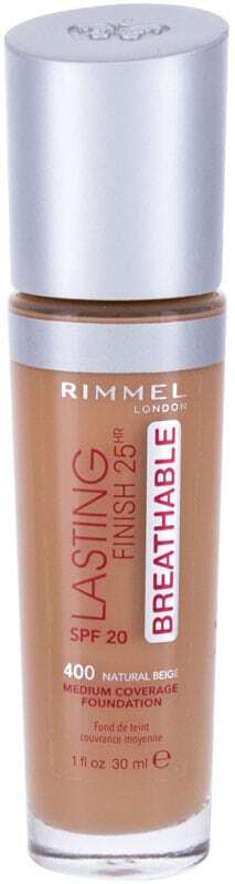 Rimmel London Lasting Finish Breathable 25HR SPF20 Makeup 400 Natural Beige 30ml