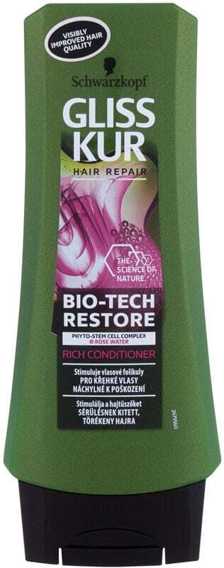 Schwarzkopf Gliss Kur Bio-Tech Restore Conditioner 200ml (Brittle Hair - Damaged Hair)