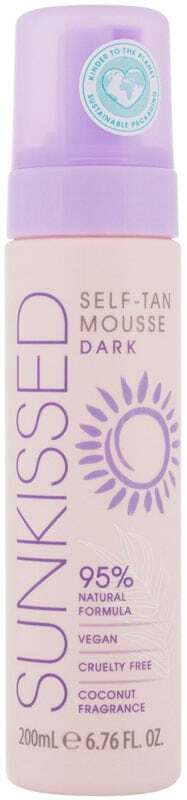 Sunkissed Self-Tan Mousse Self Tanning Product Dark 200ml