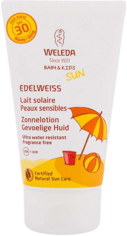 Weleda Baby & Kids Sun Edelweiss Sunscreen Sensitive SPF30 Sun Body Lotion 150ml (Bio Natural Product - Waterproof)