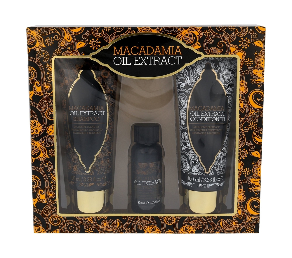 Xpel Macadamia Oil Extract Shampoo 100ml Combo: 100ml Oil Extract Shampoo + 100ml Oil Extract Conditioner + 30ml Oil Extract Hair Treatment (All Hair Types)