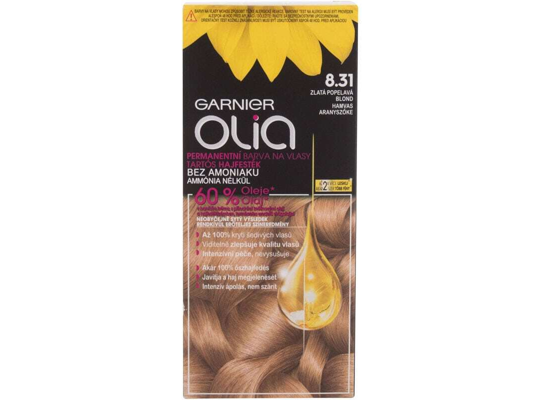 Garnier Olia Hair Color 8,31 Golden Ashy Blonde 50gr (Colored Hair - Blonde  Hair - All Hair