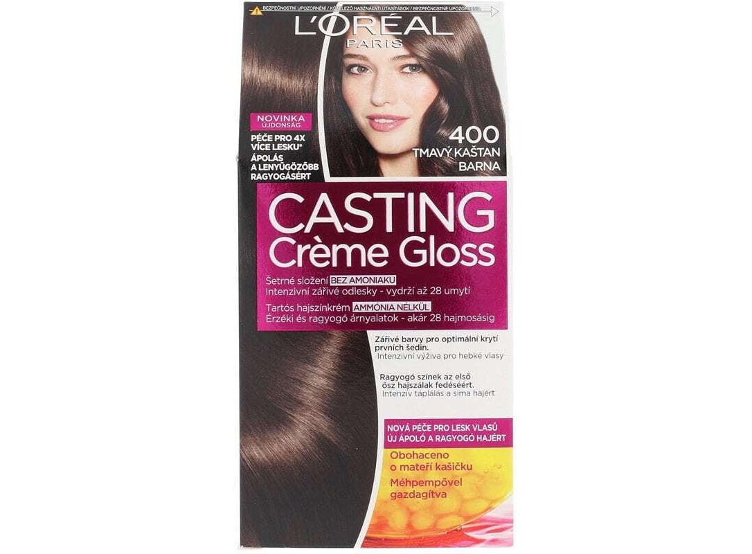 Loréal Paris Casting Creme Gloss Hair Color 400 Dark Brown 48ml (Colored  Hair - All Hair Types)