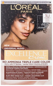 Loréal Paris Excellence Creme Triple Protection No Ammonia Hair Color 1U Black 48ml (Colored Hair - All Hair Types)