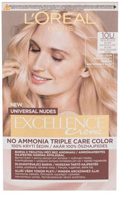 L´oréal Paris Excellence Creme Triple Protection No Ammonia Hair Color 10U Lightest Blond 48ml (Blonde Hair - All Hair Types)