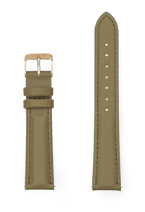 Olive Green Genuine Leather Strap 18mm
