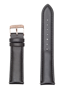 Black Genuine Leather Strap 20mm