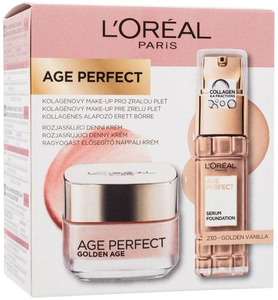 Loréal Paris Age Perfect Golden Age Day Cream 50ml Combo: Age Perfect Golden Age Day Cream 50 Ml + Make-up Age Perfect Serum Foundation 30 Ml 230 Golden Vanilla (Wrinkles - Mature Skin)