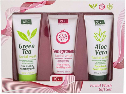 Xpel Facial Wash Gift Set Cleansing Emulsion 100ml Combo: Green Tea Facial Wash 100 Ml + Pomegranate Facial Wash 100 Ml + Aloe Vera Facial Wash 100 Ml