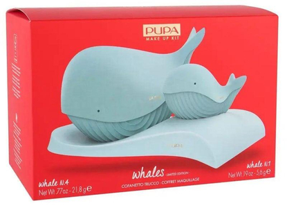 Pupa Whales Makeup Palette 002 21,8gr Combo: Pupa Whale 4 21,8 G + Pupa Whale 1 5,6 G + Stand Damaged Box